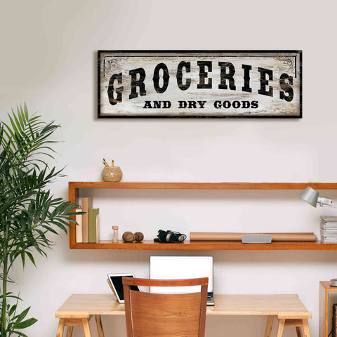 Image of 'Groceries and Dry Goods' by Cindy Jacobs, Canvas Wall Art,36 x 12