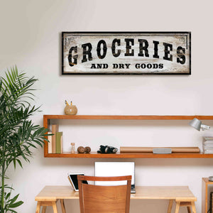 'Groceries and Dry Goods' by Cindy Jacobs, Canvas Wall Art,36 x 12