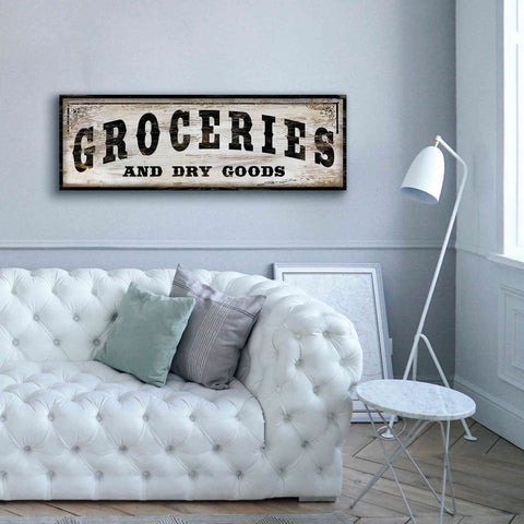 Image of 'Groceries and Dry Goods' by Cindy Jacobs, Canvas Wall Art,60 x 20