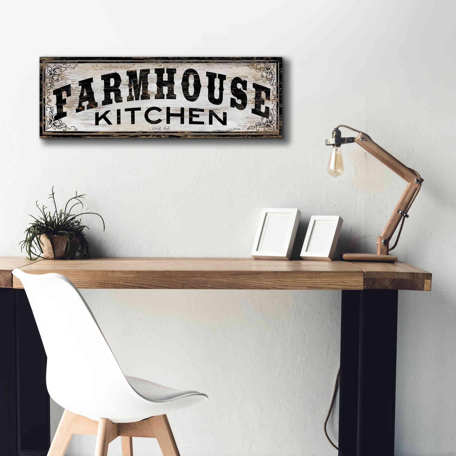 'Farmhouse Kitchen' by Cindy Jacobs, Canvas Wall Art,36 x 12