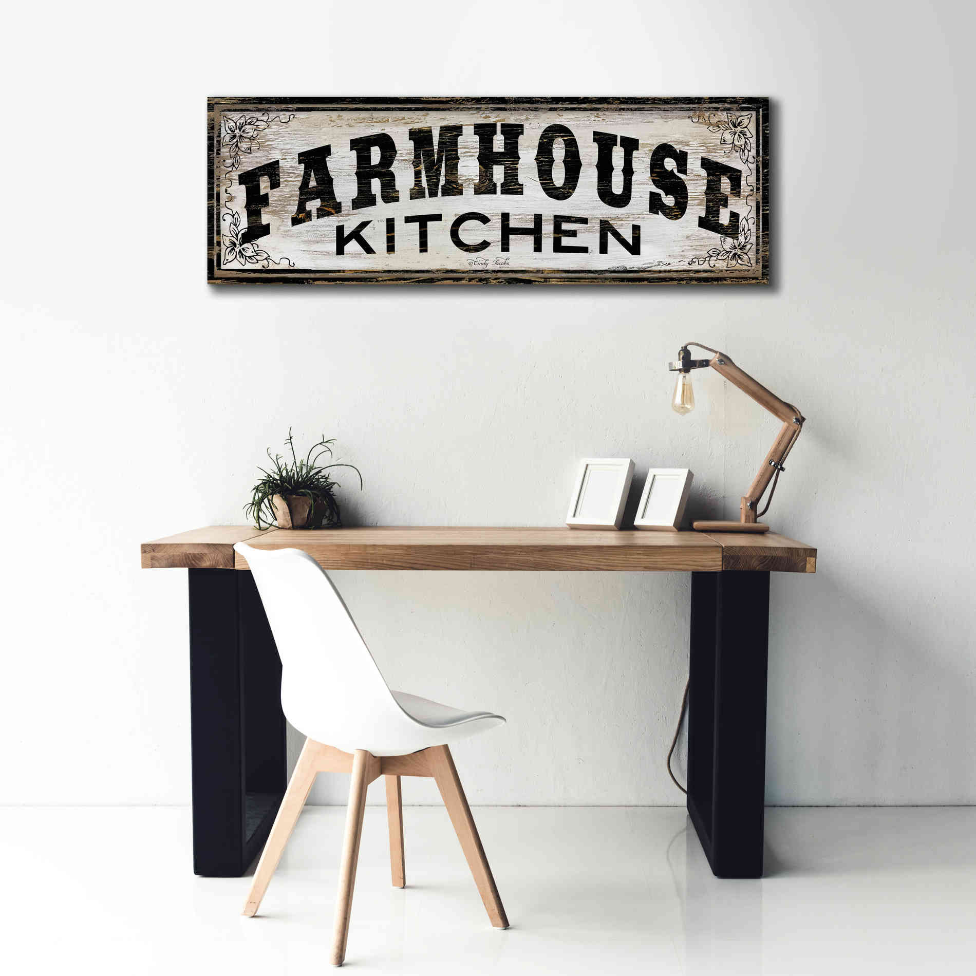'Farmhouse Kitchen' by Cindy Jacobs, Canvas Wall Art,60 x 20