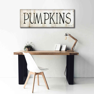 'Pumpkins' by Cindy Jacobs, Canvas Wall Art,60 x 20