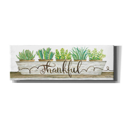 Image of 'Thankful Succulent Pots' by Cindy Jacobs, Canvas Wall Art