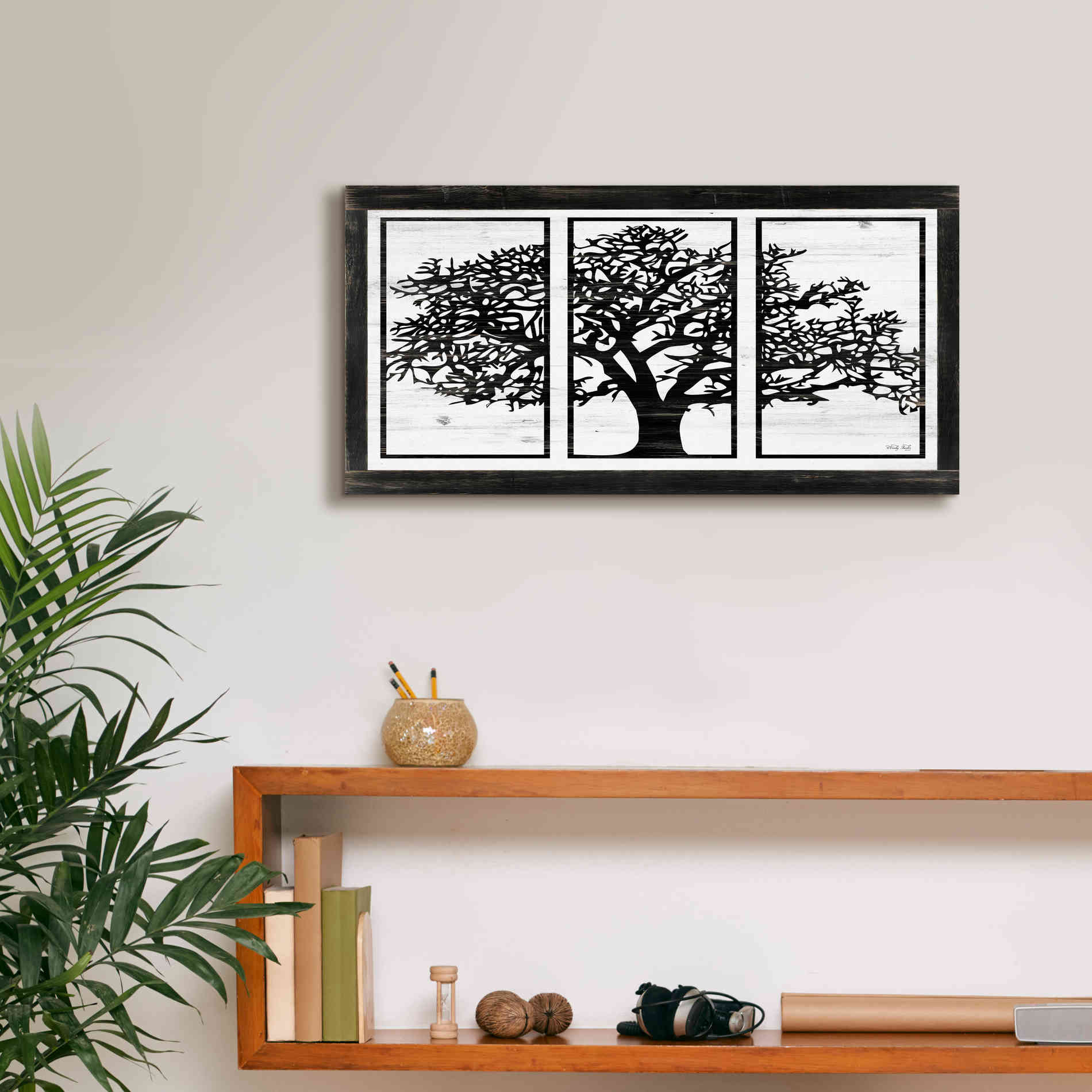 'Geo Tree' by Cindy Jacobs, Canvas Wall Art,24 x 12