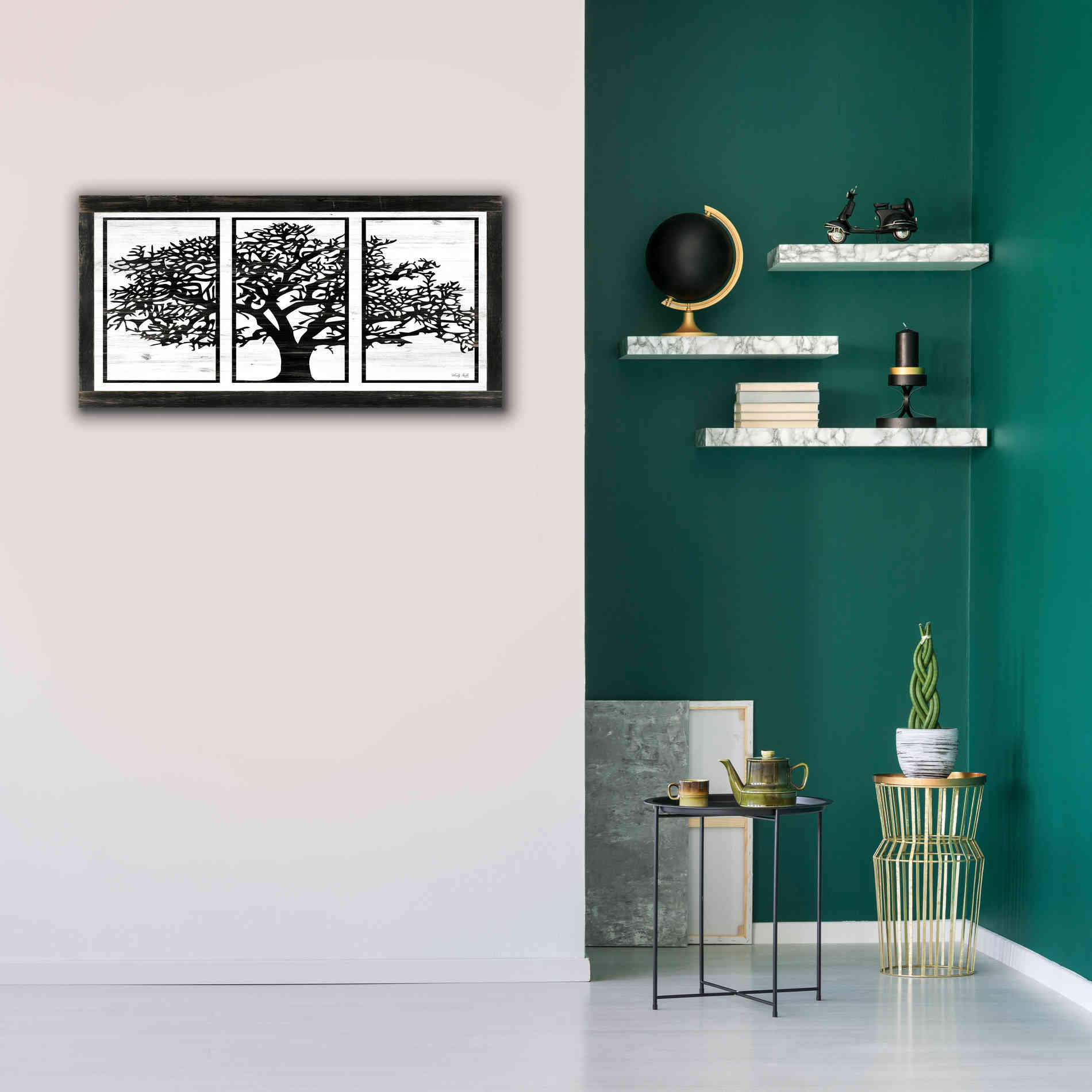 'Geo Tree' by Cindy Jacobs, Canvas Wall Art,40 x 20