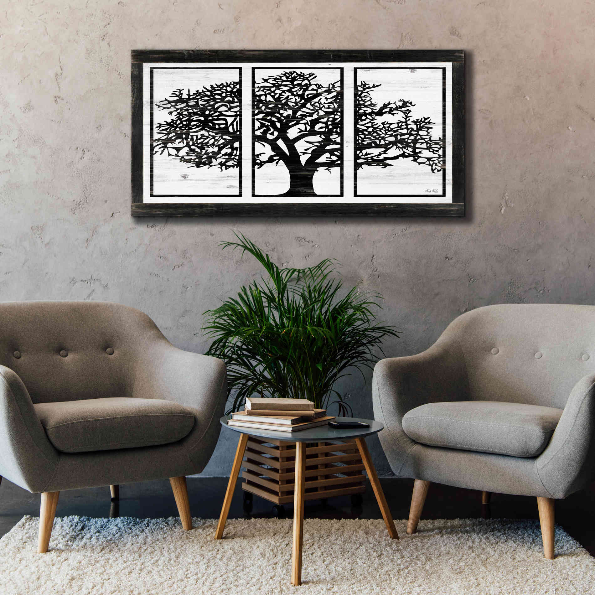 'Geo Tree' by Cindy Jacobs, Canvas Wall Art,60 x 30