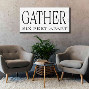 'Gather Six Feet Apart' by Cindy Jacobs, Canvas Wall Art,60 x 30