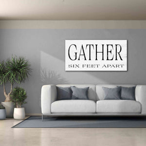 'Gather Six Feet Apart' by Cindy Jacobs, Canvas Wall Art,60 x 30