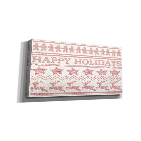 Image of 'Happy Holidays Stitchery' by Cindy Jacobs, Canvas Wall Art