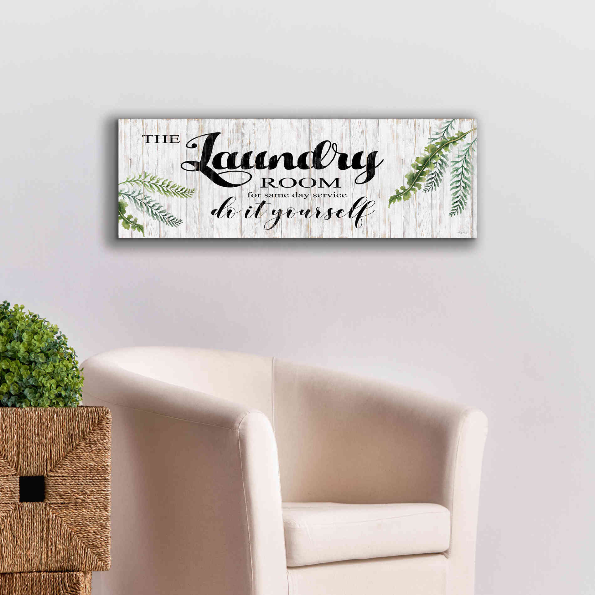 'The Laundry Room' by Cindy Jacobs, Canvas Wall Art,36 x 12