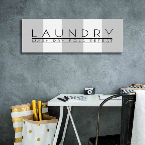 Image of 'Laundry - Wash, Dry, Fold, Repeat 1' by Cindy Jacobs, Canvas Wall Art,36 x 12
