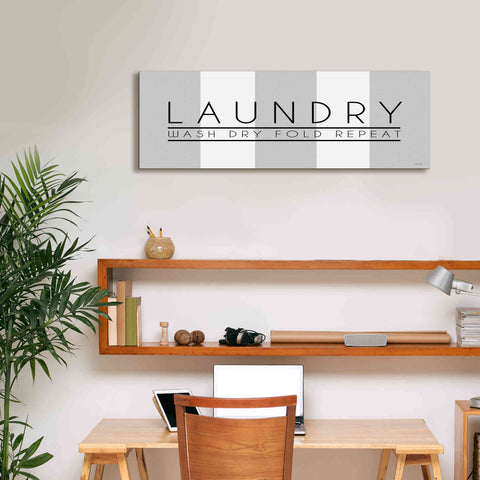 Image of 'Laundry - Wash, Dry, Fold, Repeat 1' by Cindy Jacobs, Canvas Wall Art,36 x 12