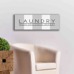 'Laundry - Wash, Dry, Fold, Repeat 1' by Cindy Jacobs, Canvas Wall Art,36 x 12