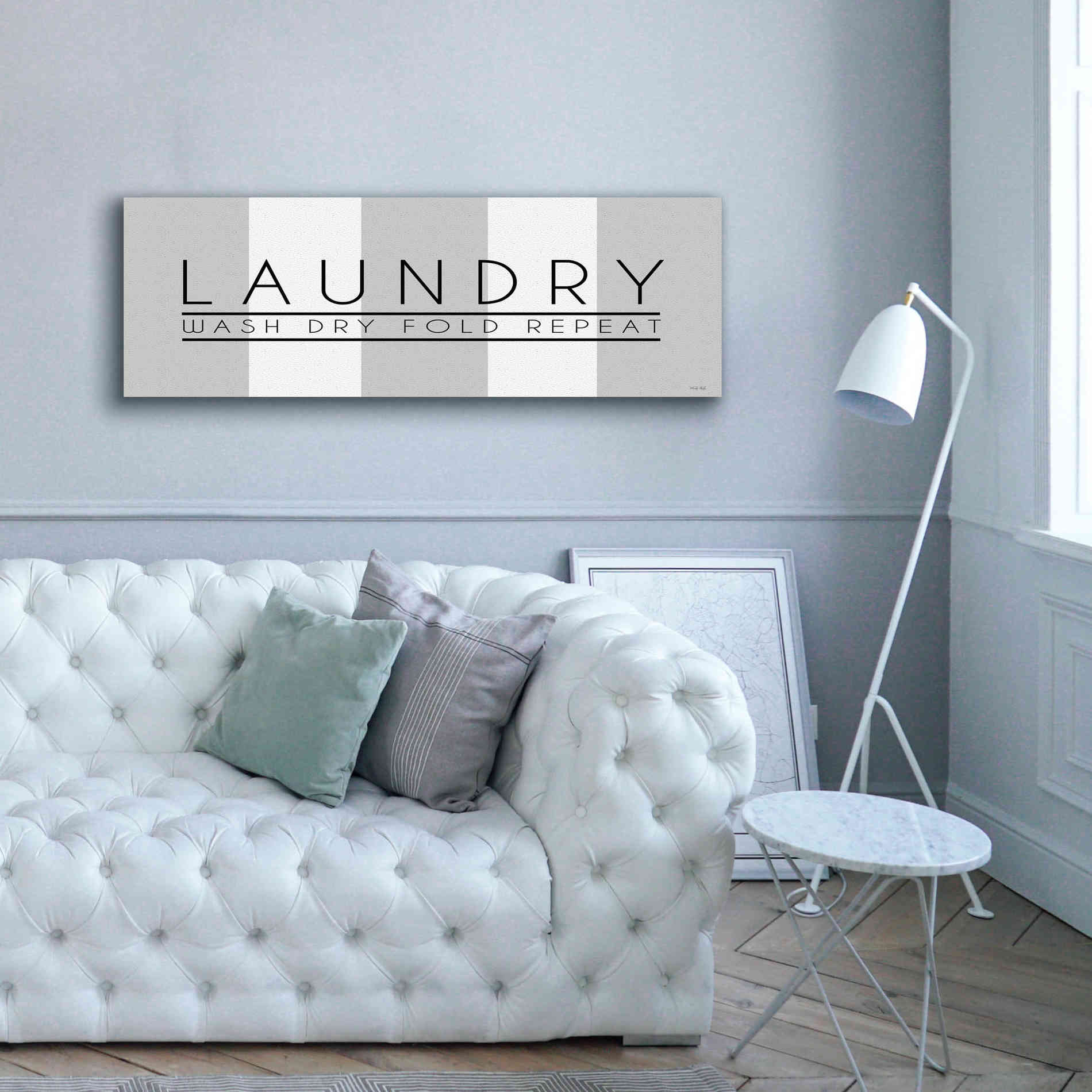 'Laundry - Wash, Dry, Fold, Repeat 1' by Cindy Jacobs, Canvas Wall Art,60 x 20