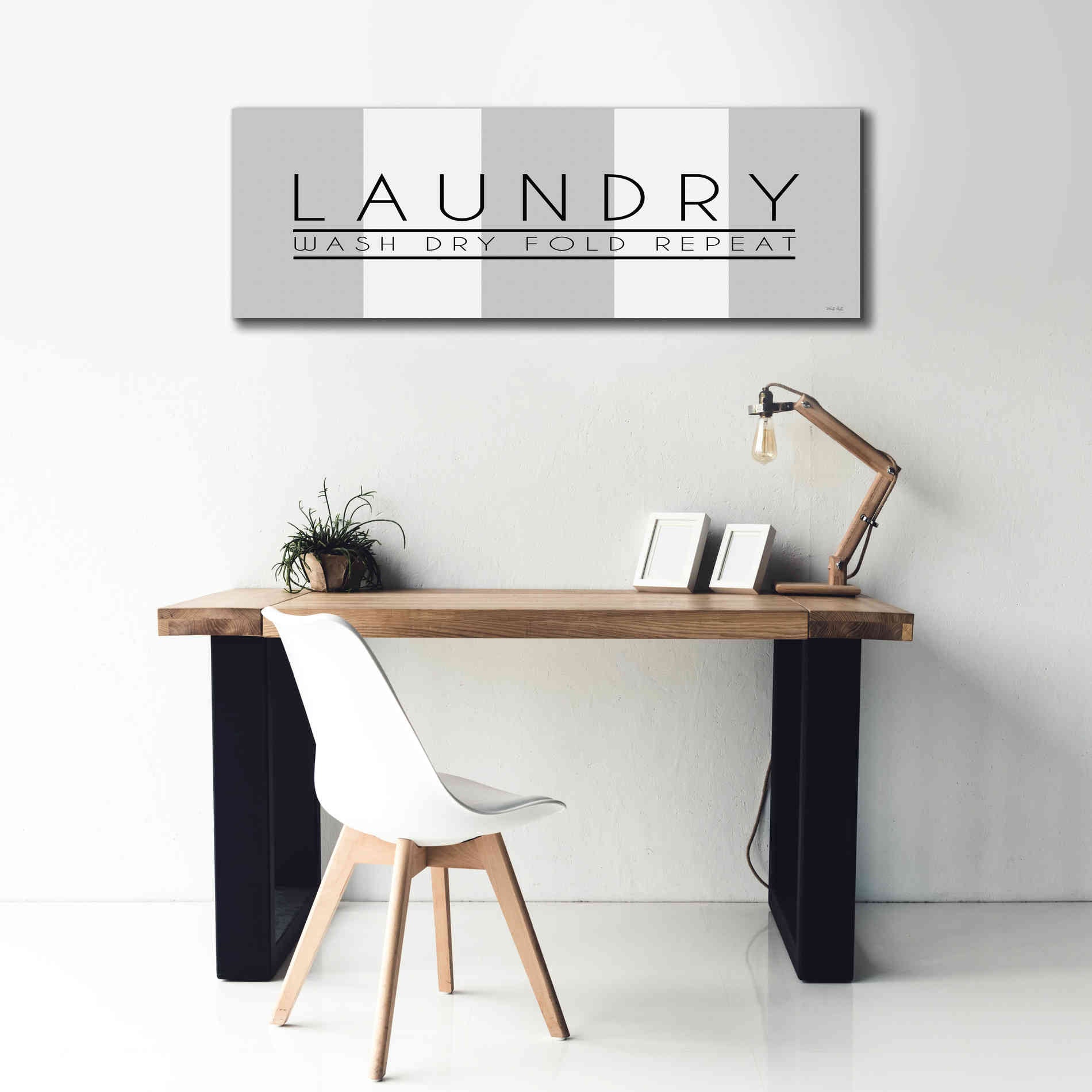 'Laundry - Wash, Dry, Fold, Repeat 1' by Cindy Jacobs, Canvas Wall Art,60 x 20