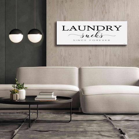 Image of 'Laundry Sucks' by Cindy Jacobs, Canvas Wall Art,60 x 20