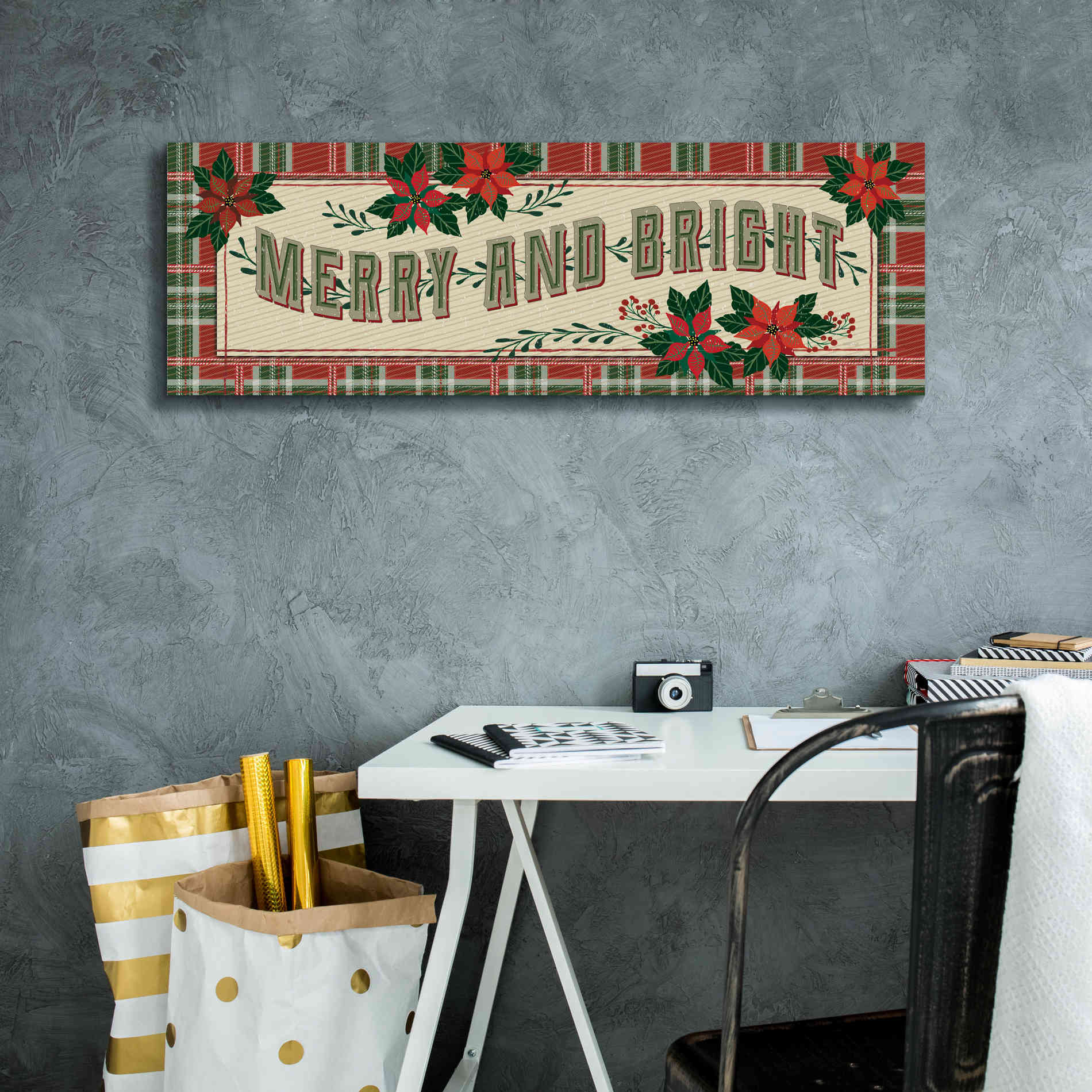 'Nostalgic Merry & Bright' by Cindy Jacobs, Canvas Wall Art,36 x 12
