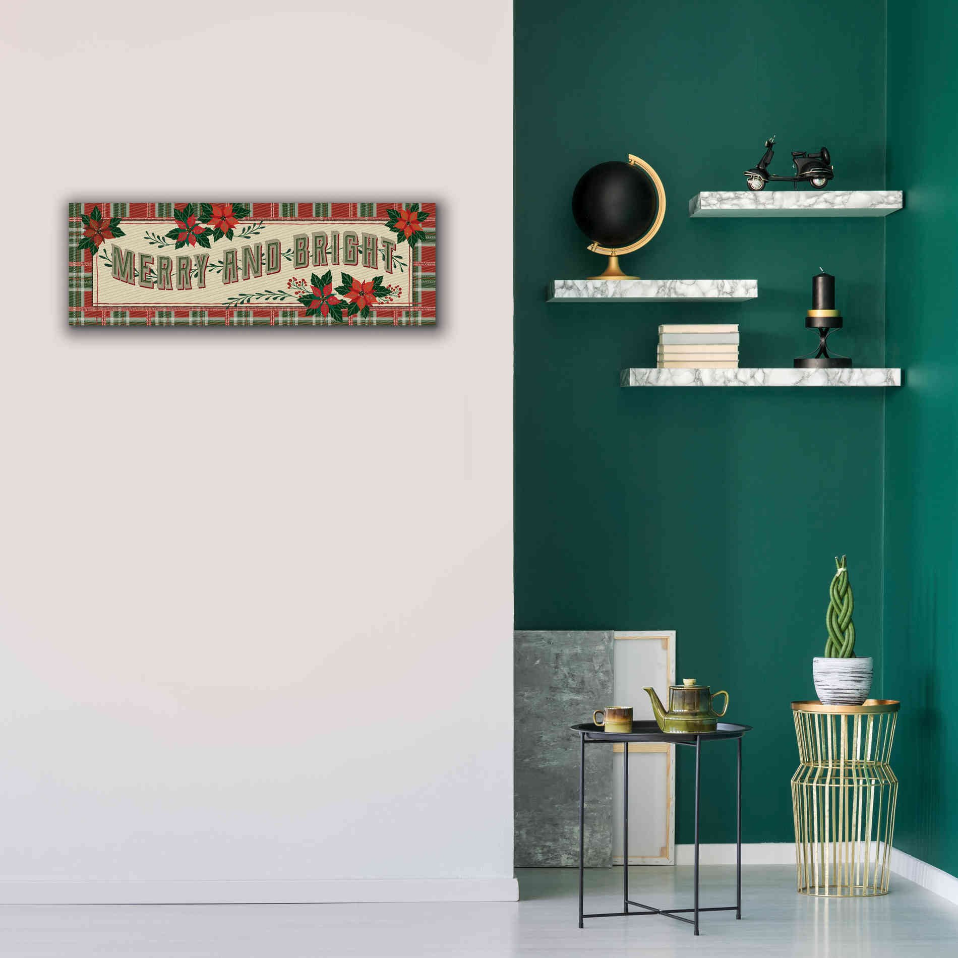 'Nostalgic Merry & Bright' by Cindy Jacobs, Canvas Wall Art,36 x 12