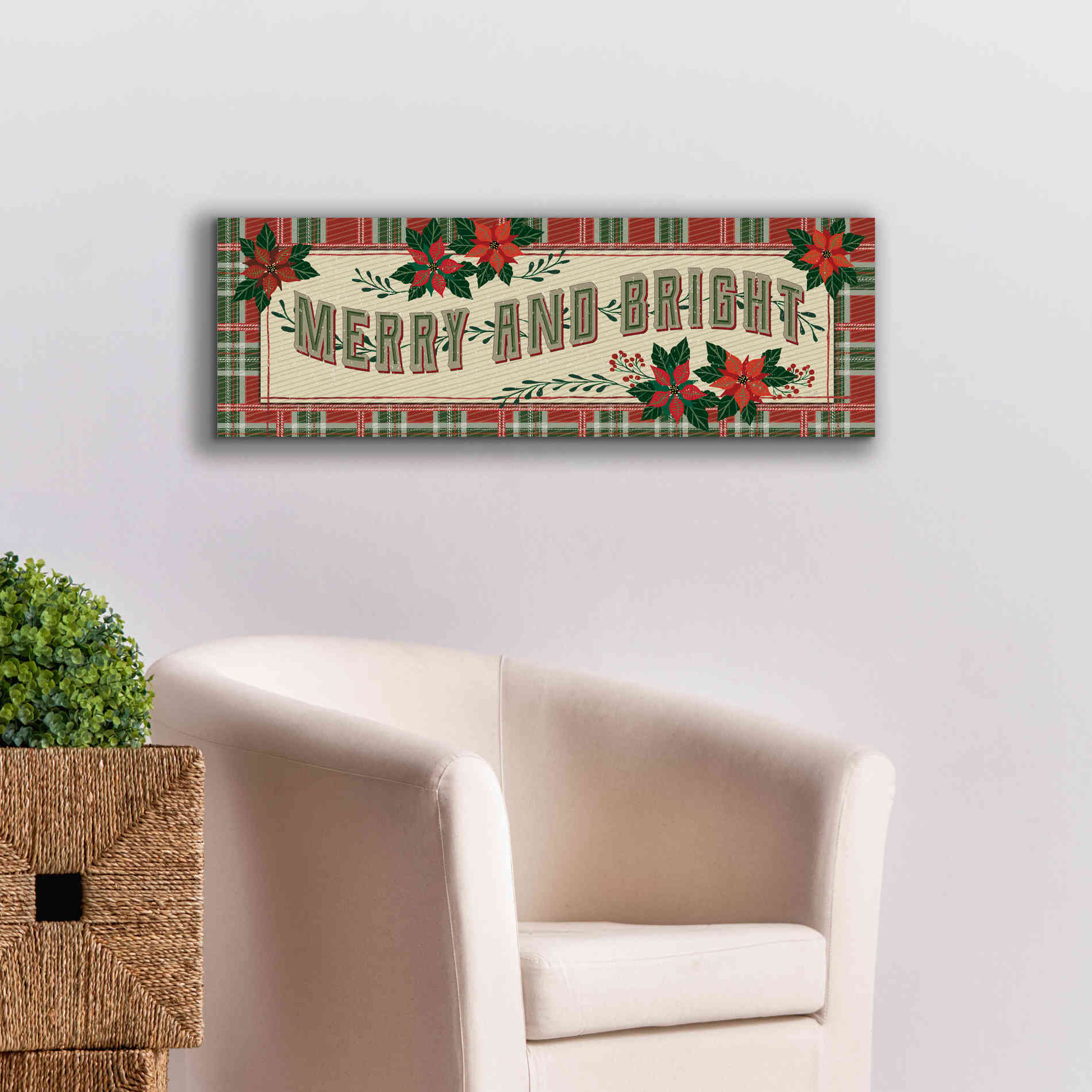 'Nostalgic Merry & Bright' by Cindy Jacobs, Canvas Wall Art,36 x 12