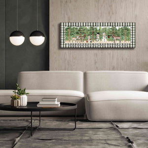 'Merry Christmas to All on Plaid' by Cindy Jacobs, Canvas Wall Art,60 x 20