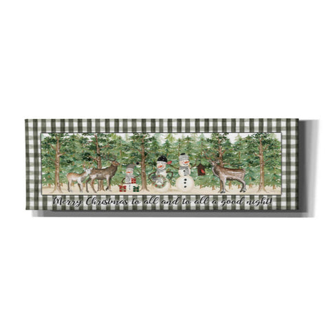 Image of 'Merry Christmas to All on Plaid' by Cindy Jacobs, Canvas Wall Art