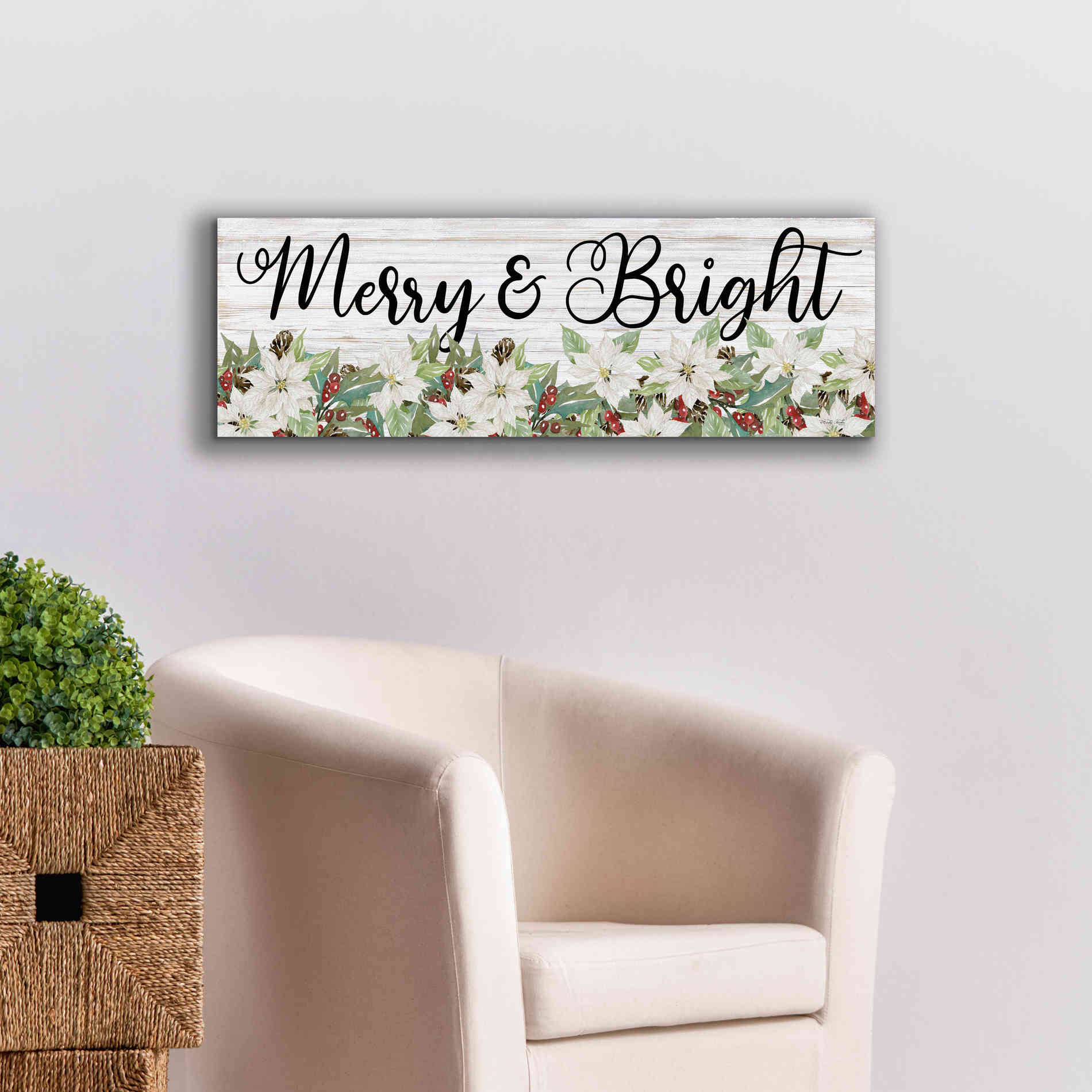 'Merry & Bright' by Cindy Jacobs, Canvas Wall Art,36 x 12