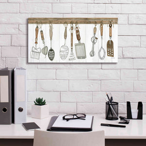 'Kitchen Tools' by Cindy Jacobs, Canvas Wall Art,24 x 12
