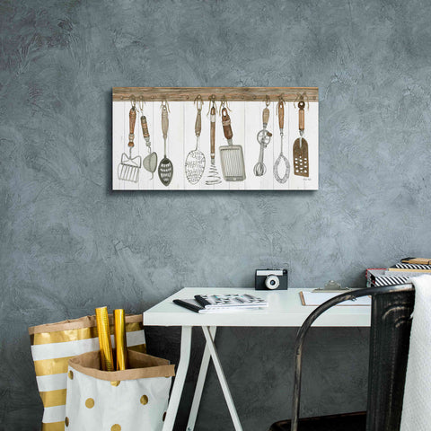 Image of 'Kitchen Tools' by Cindy Jacobs, Canvas Wall Art,24 x 12