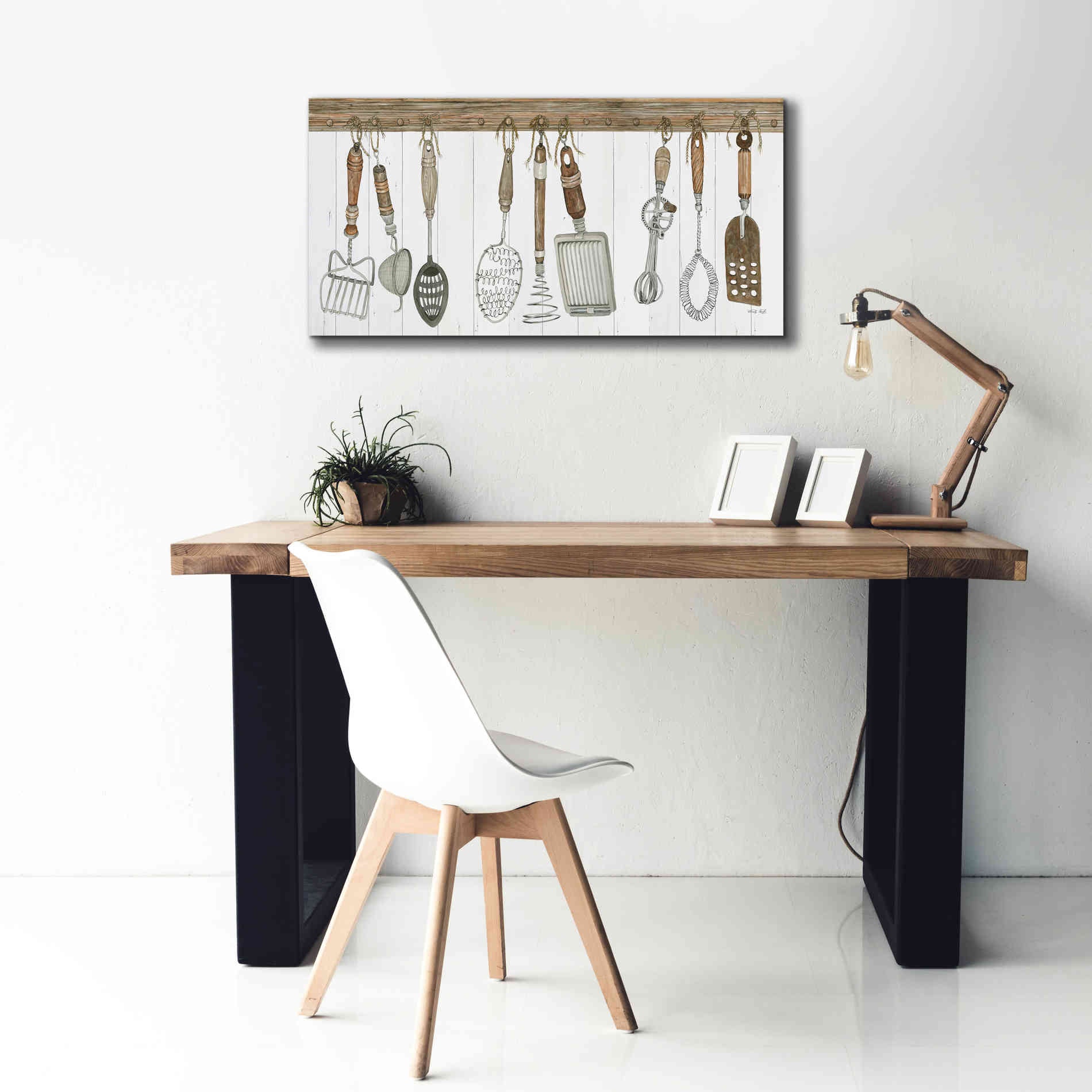 'Kitchen Tools' by Cindy Jacobs, Canvas Wall Art,40 x 20