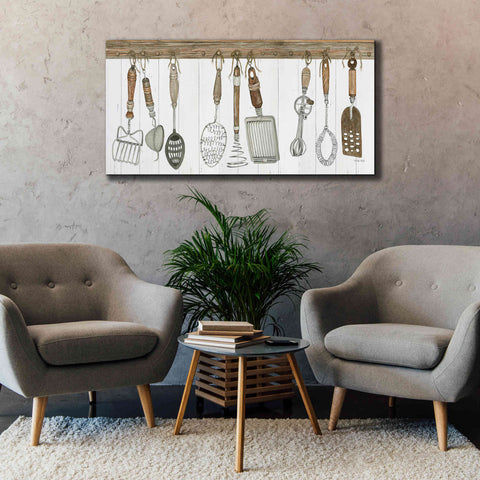 Image of 'Kitchen Tools' by Cindy Jacobs, Canvas Wall Art,60 x 30