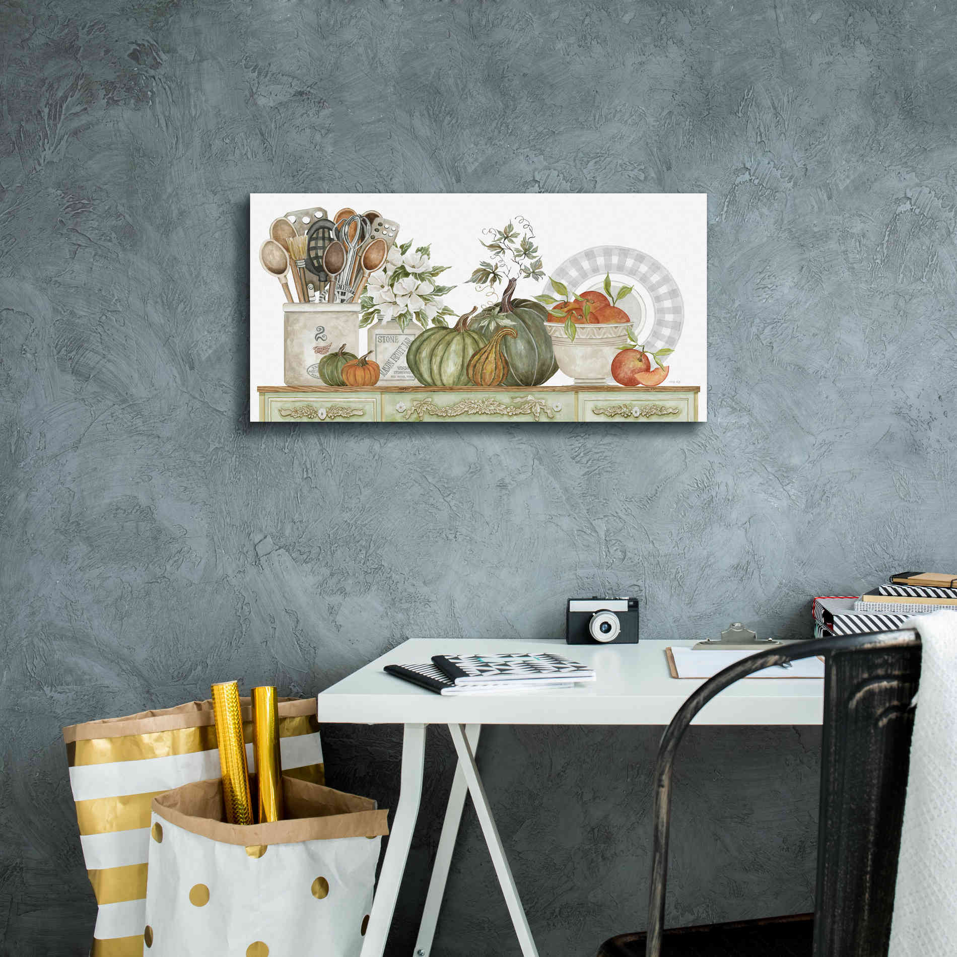 'Kitchen Splendor' by Cindy Jacobs, Canvas Wall Art,24 x 12