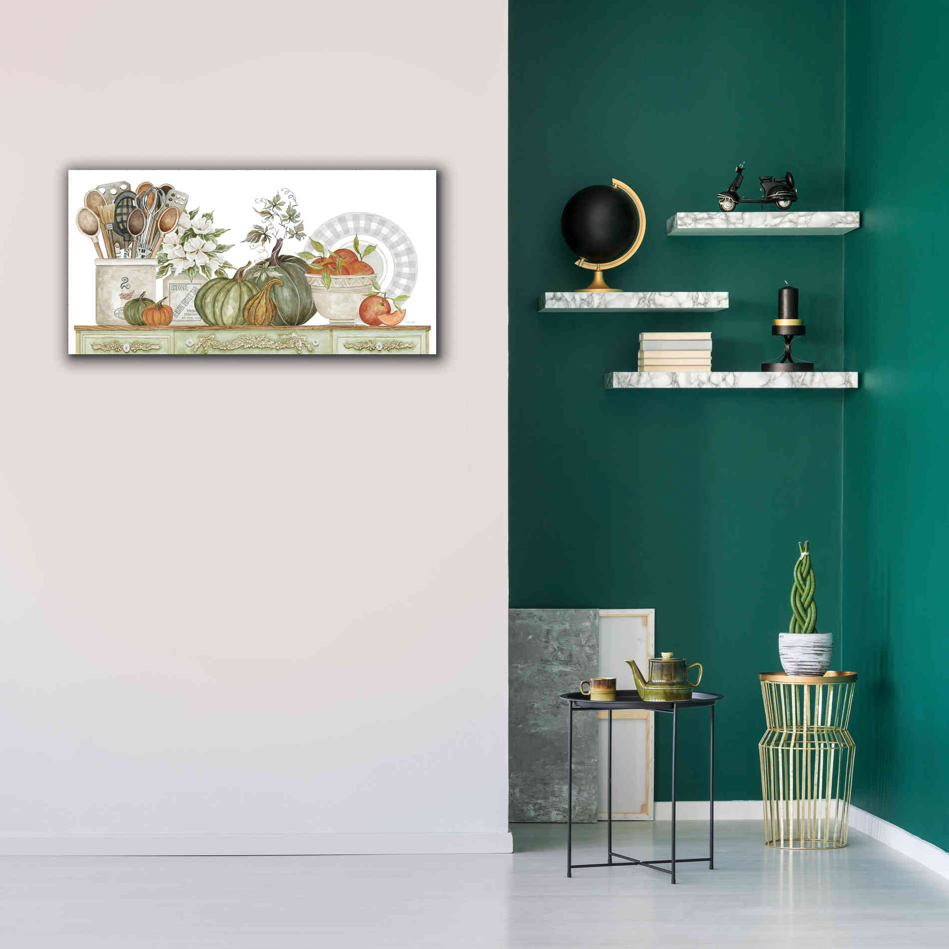 'Kitchen Splendor' by Cindy Jacobs, Canvas Wall Art,40 x 20