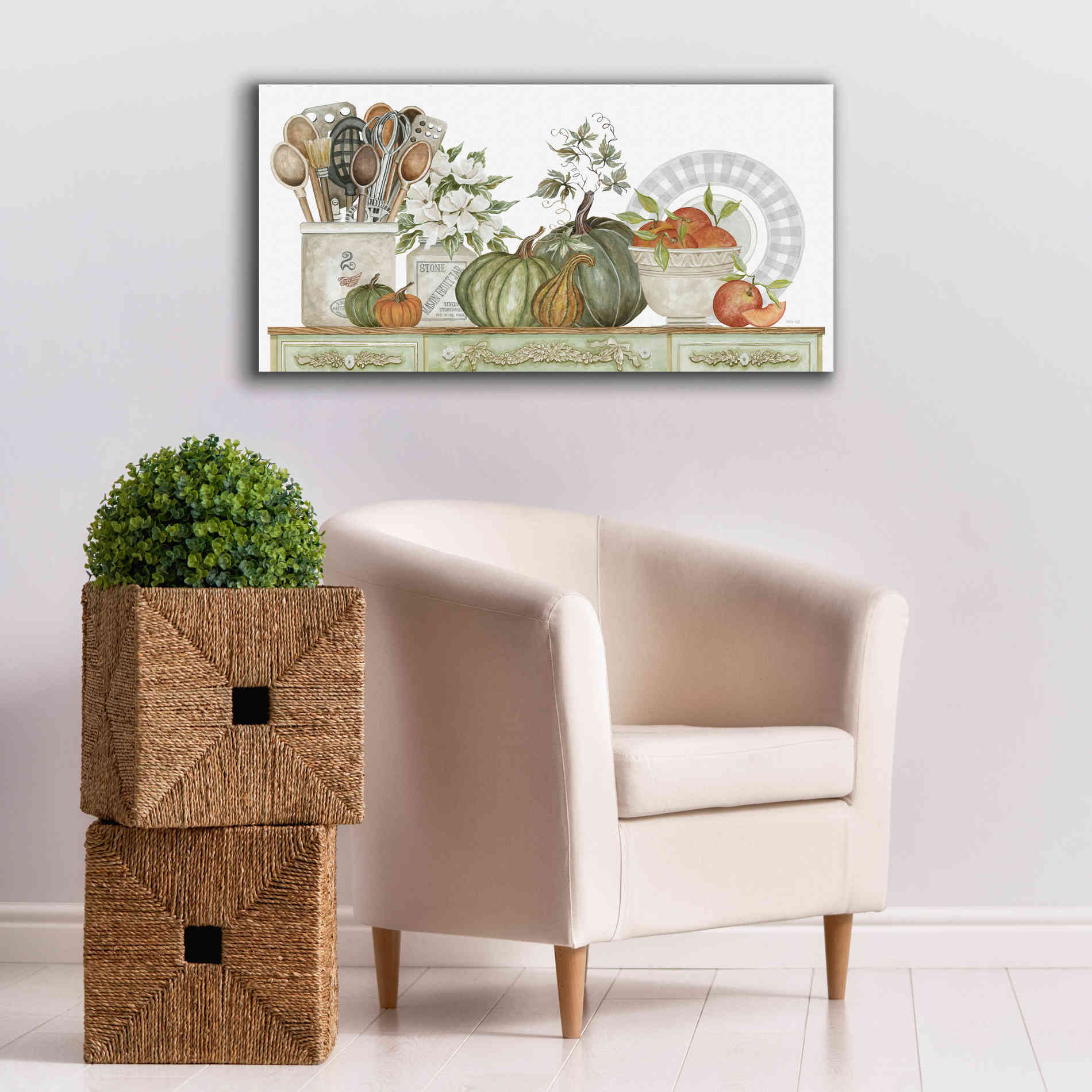 'Kitchen Splendor' by Cindy Jacobs, Canvas Wall Art,40 x 20