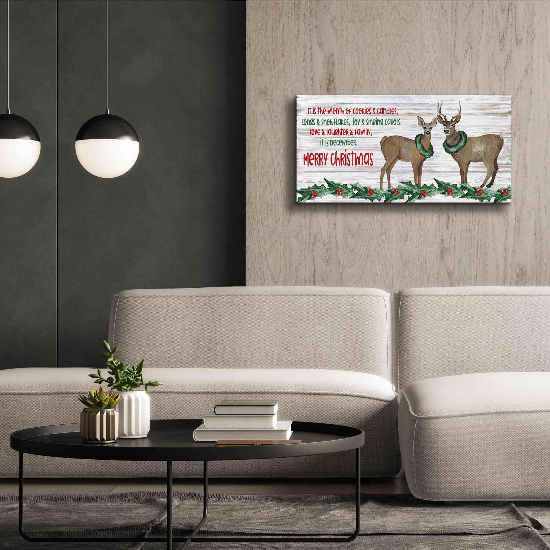 'It is December' by Cindy Jacobs, Canvas Wall Art,40 x 20