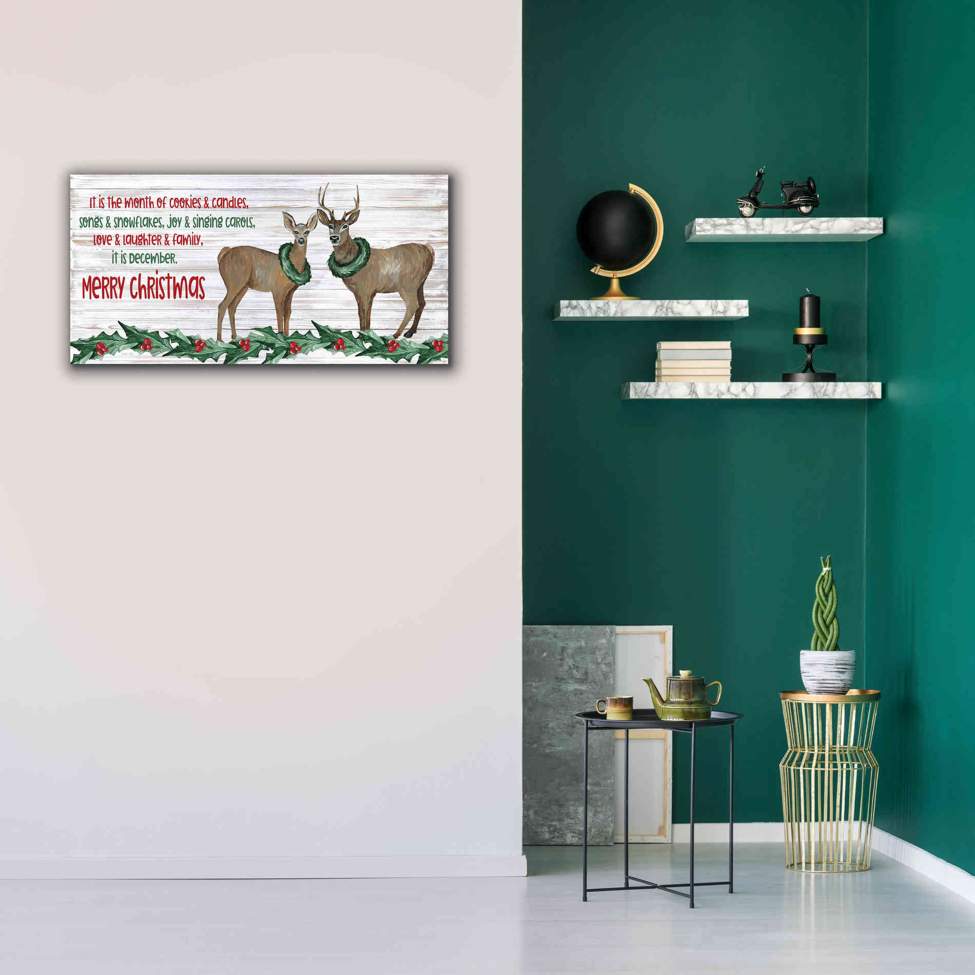 'It is December' by Cindy Jacobs, Canvas Wall Art,40 x 20