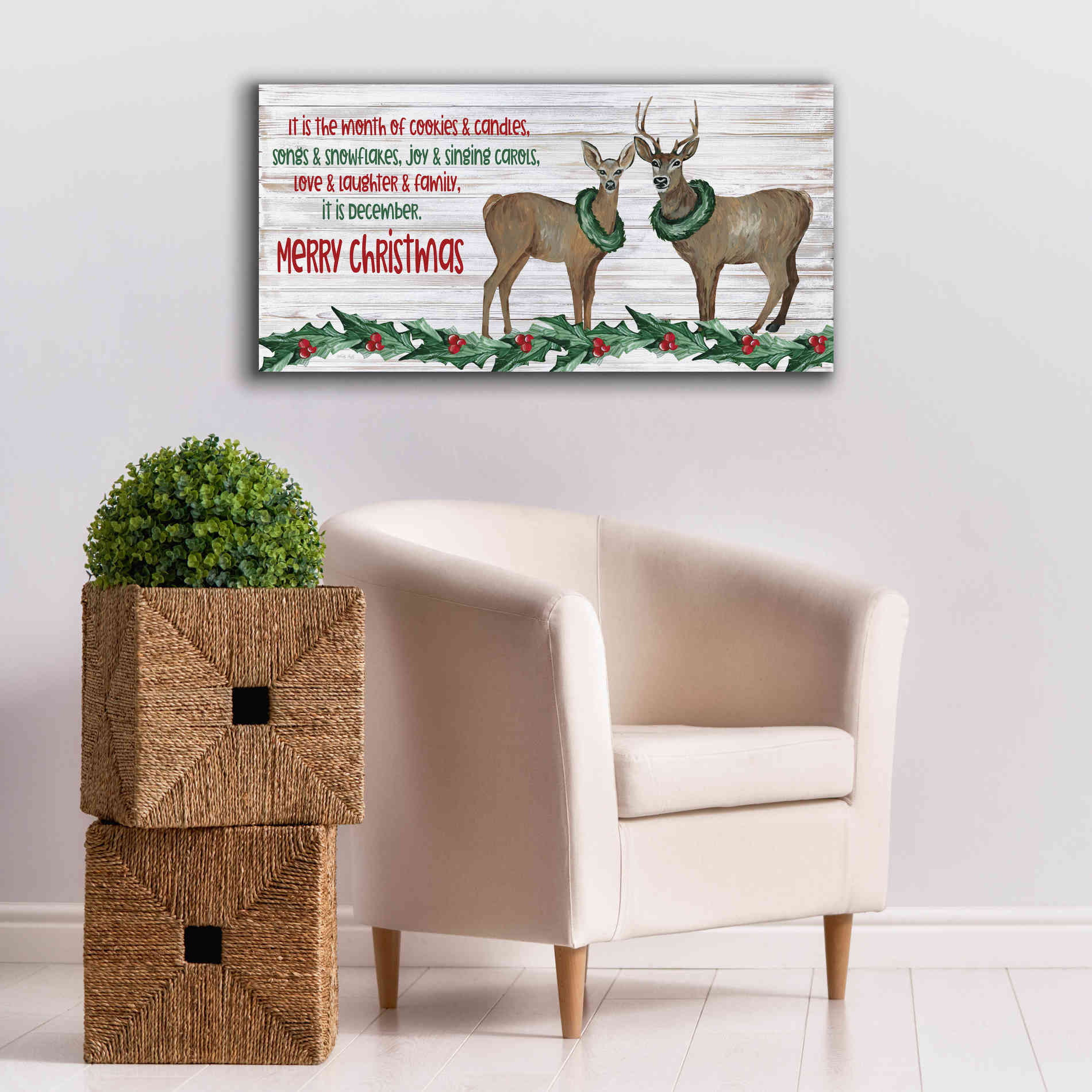 'It is December' by Cindy Jacobs, Canvas Wall Art,40 x 20