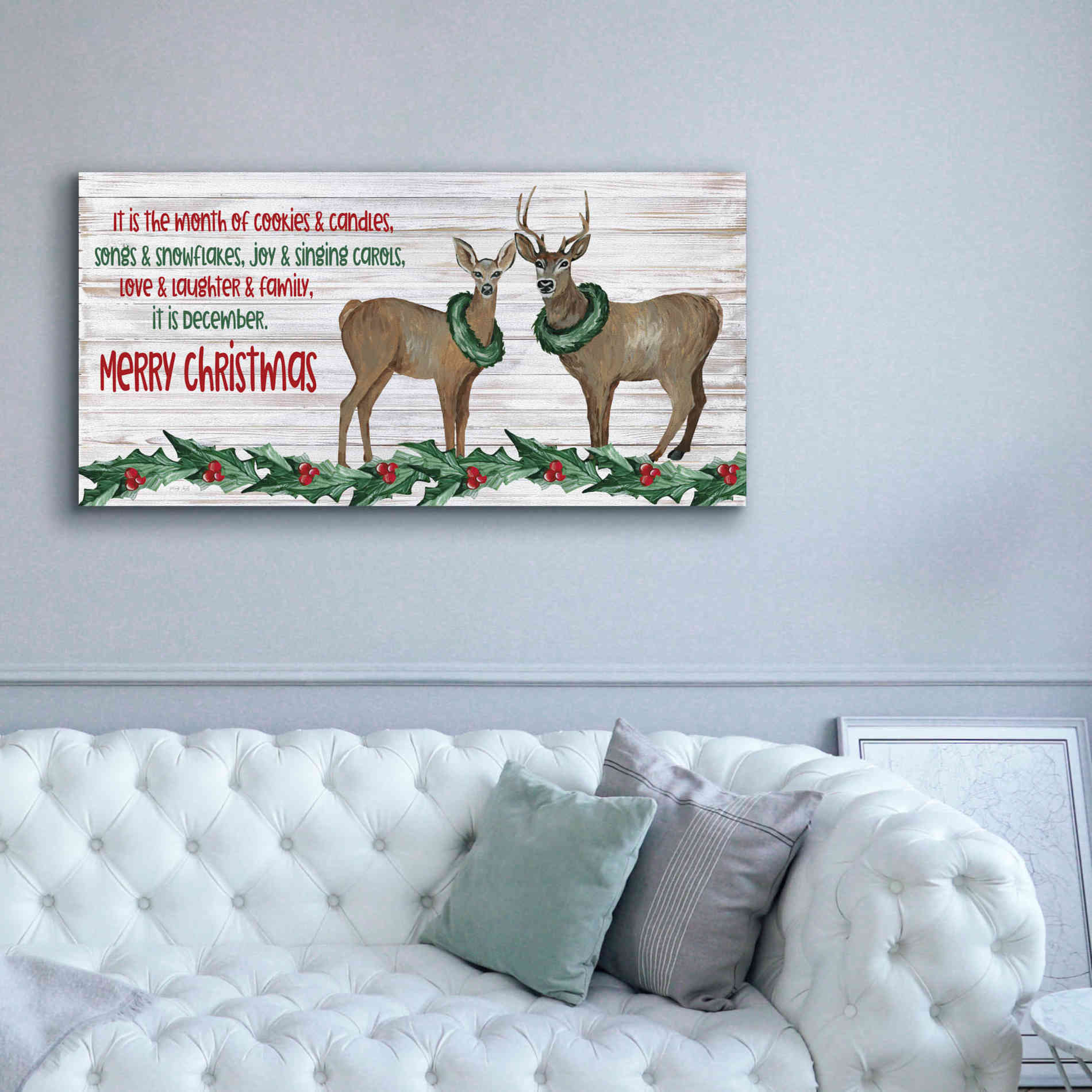 'It is December' by Cindy Jacobs, Canvas Wall Art,60 x 30