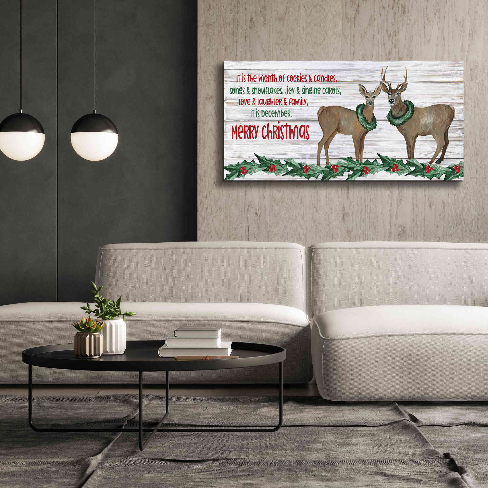 'It is December' by Cindy Jacobs, Canvas Wall Art,60 x 30