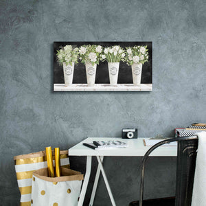 'White Flowers Still Life II' by Cindy Jacobs, Canvas Wall Art,24 x 12