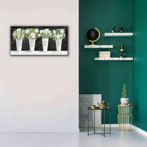 Image of 'White Flowers Still Life II' by Cindy Jacobs, Canvas Wall Art,40 x 20