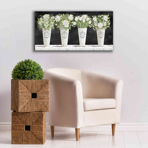 'White Flowers Still Life II' by Cindy Jacobs, Canvas Wall Art,40 x 20