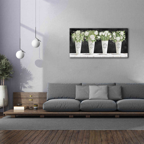 Image of 'White Flowers Still Life II' by Cindy Jacobs, Canvas Wall Art,60 x 30