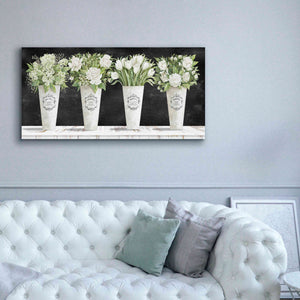 'White Flowers Still Life II' by Cindy Jacobs, Canvas Wall Art,60 x 30