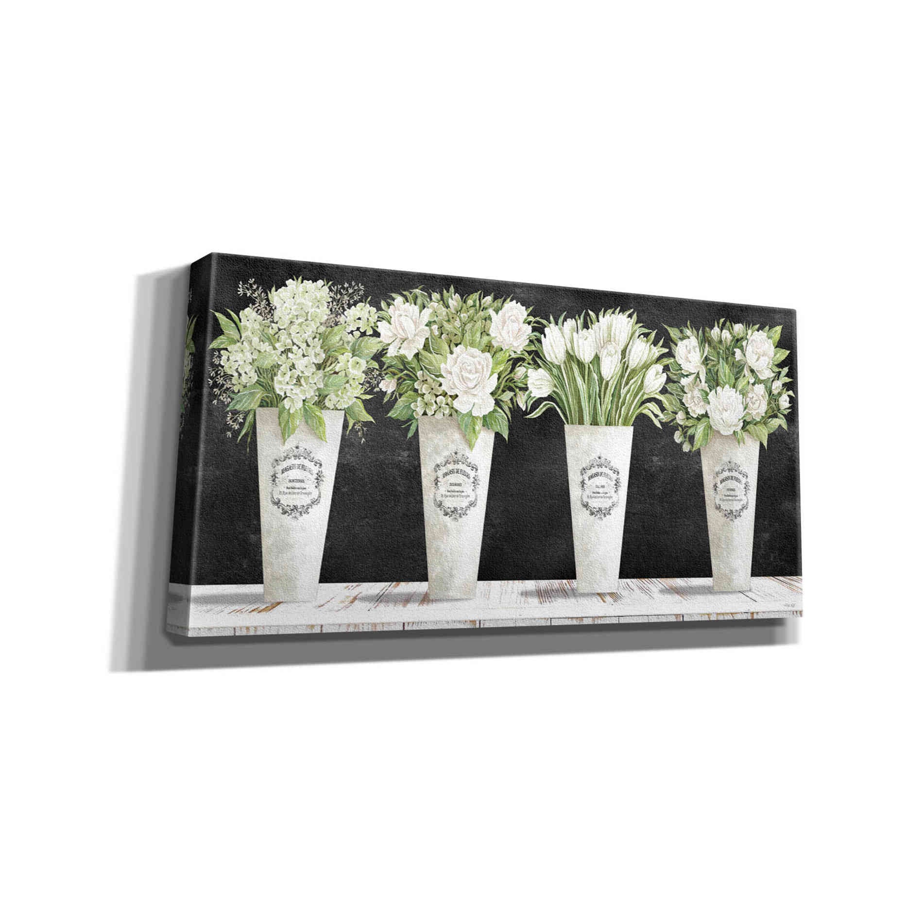 'White Flowers Still Life II' by Cindy Jacobs, Canvas Wall Art