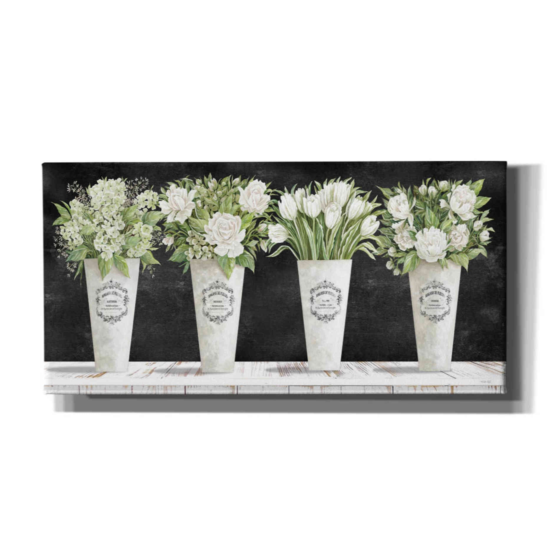 'White Flowers Still Life II' by Cindy Jacobs, Canvas Wall Art