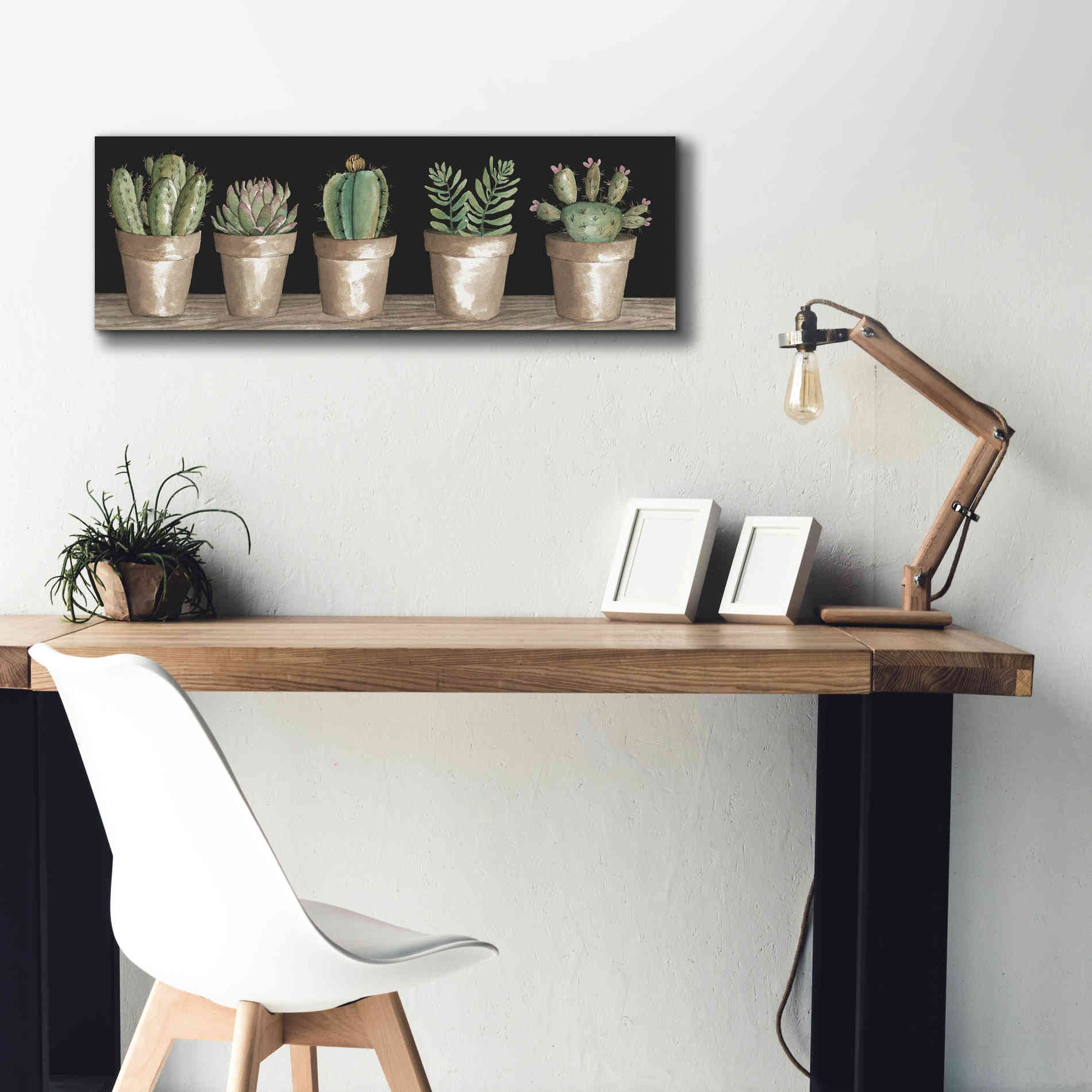 'Cactus Row' by Cindy Jacobs, Canvas Wall Art,36 x 12