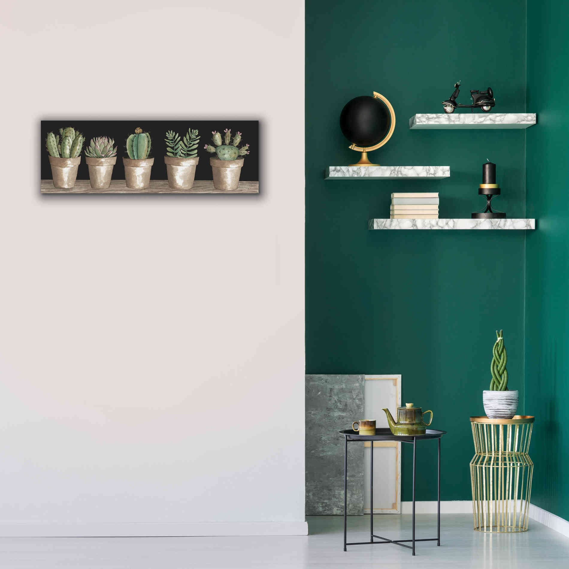 'Cactus Row' by Cindy Jacobs, Canvas Wall Art,36 x 12