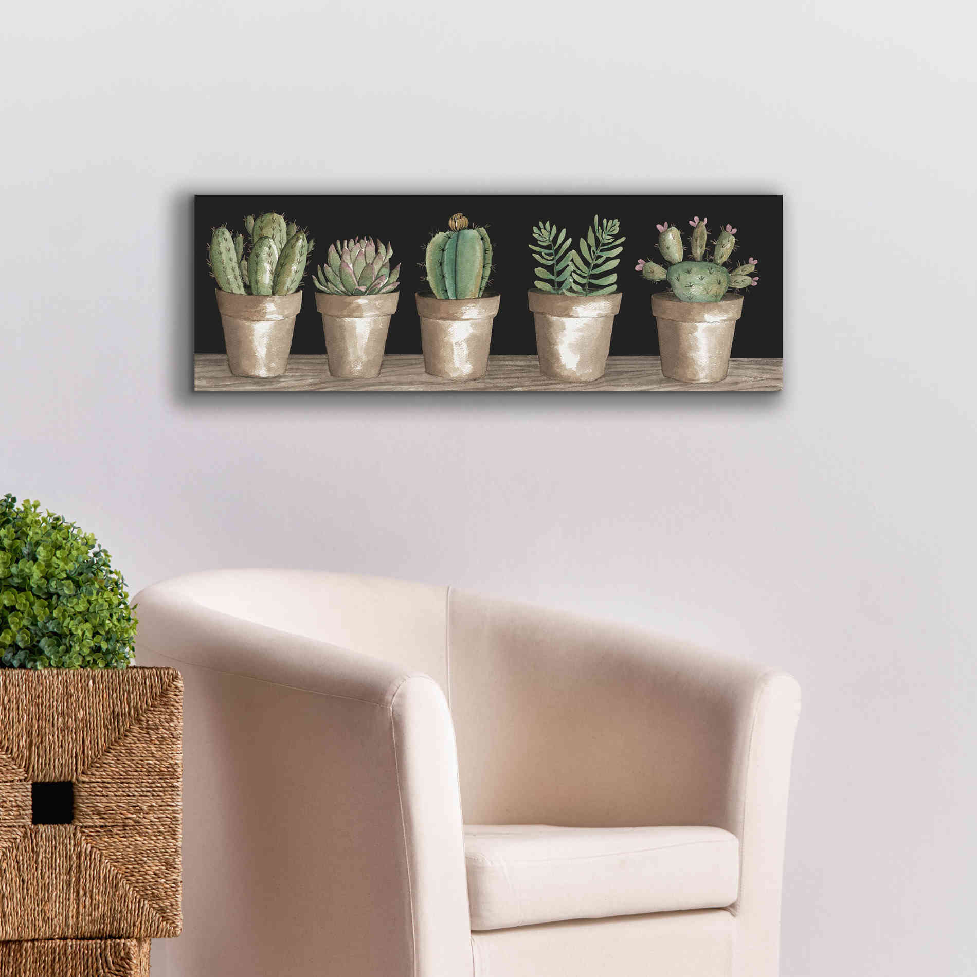 'Cactus Row' by Cindy Jacobs, Canvas Wall Art,36 x 12