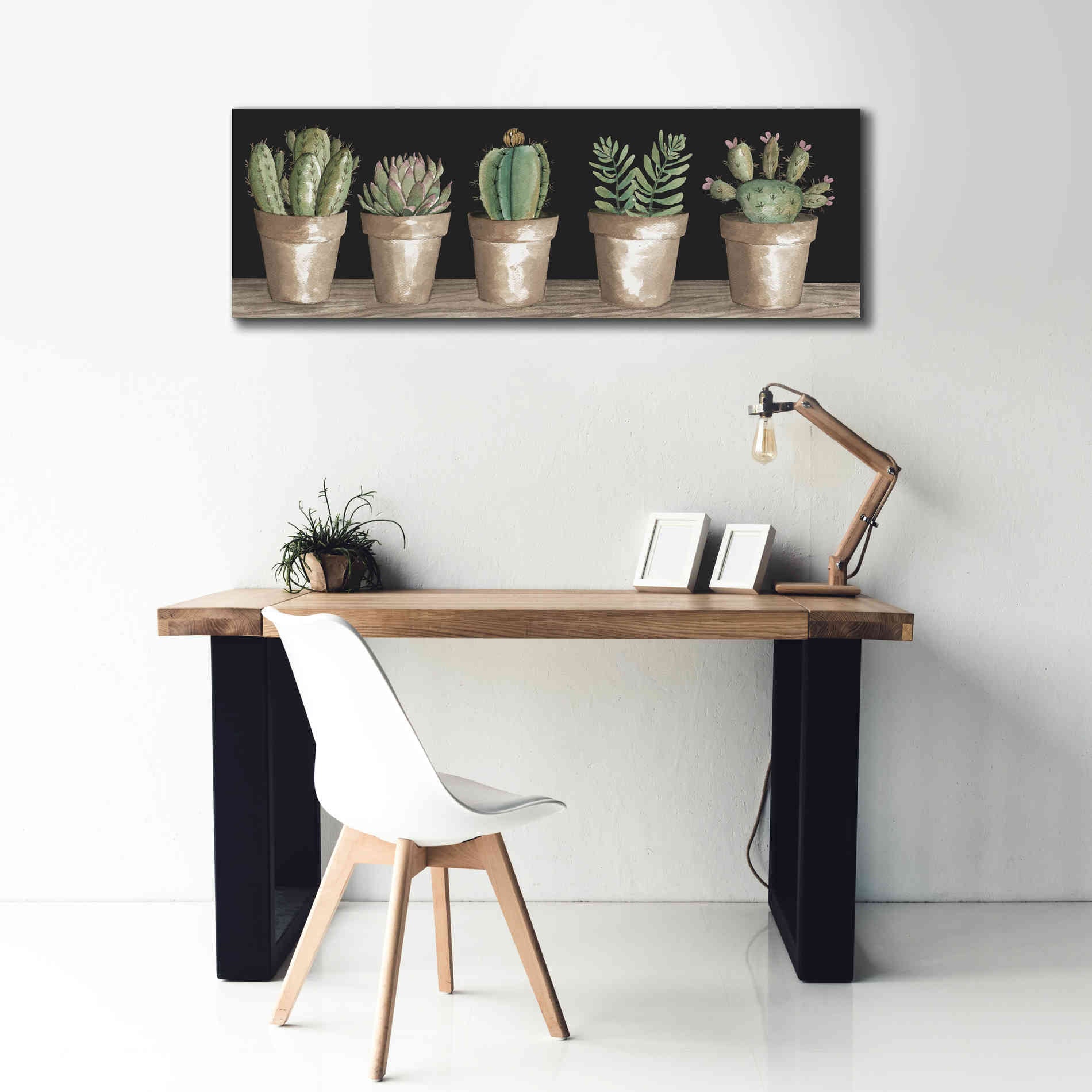 'Cactus Row' by Cindy Jacobs, Canvas Wall Art,60 x 20