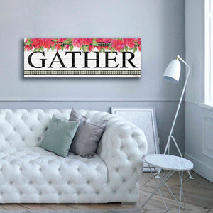 'Fuchsia Gather' by Cindy Jacobs, Canvas Wall Art,60 x 20